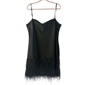 Polo by Ralph Lauren Black Cocktail Dress Sz 4- Ostrich Feather